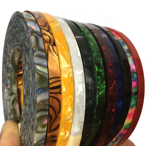 10pcs/lot 5mm x 1000mm Celluloid Strips Guitar Binding Purfling Edging Multi Colors ► Photo 1/6