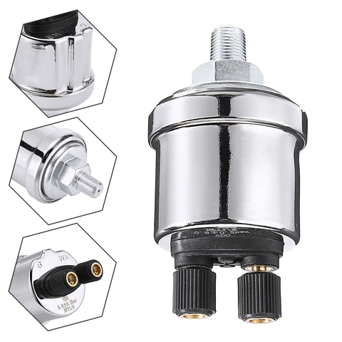 For Train Truck Boat Ship 1pc Engine Oil Pressure Sensor 0-10 Bar 1/8NPT 10MM Pressure Gauge Sensor Warning 12V 24V V-DO ► Photo 1/6