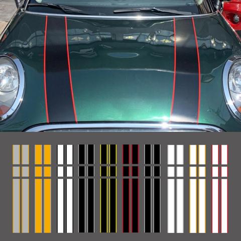 Car Engine Hood Bonnet Sticker Stripes Decals Decor For Mini Cooper S JCW R55 R56 R57 R58 F54 F55 F56 Countryman Accessories ► Photo 1/6