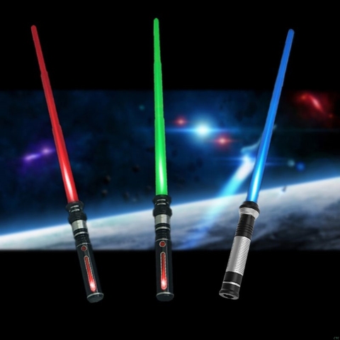 New Telescopic Lightsaber Toys Flashing Sword Cosplay Luminous Music Star Laser Toy Swords Kids Toy Boys Gift ► Photo 1/6