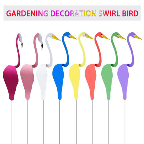 Swirl Bird Pink Flamingo Dynamic Bird Slight Garden Breeze Bird Wind Art Decorations for Patio Yard Outdoor Pond Pool Fountain ► Photo 1/1