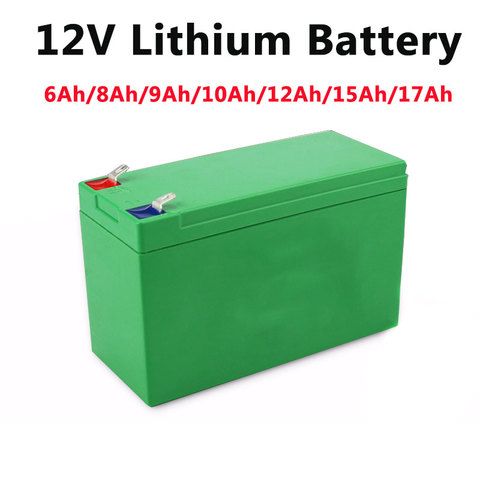 GTK 12V lithium ion battery 6Ah/8Ah/9Ah/10Ah/12Ah/15Ah/17Ah rechargeable battery not lead acid for night fishing head light ► Photo 1/6