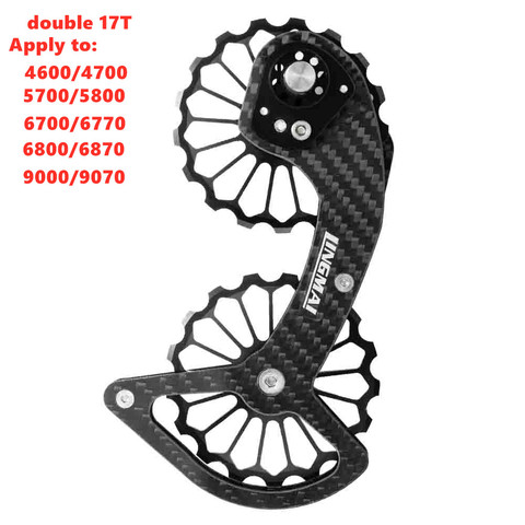 Bicycle carbon fiber ceramic rear derailleur 17T pulley Guide Wheel for 6800  5800 4700 9000 6700 4800 5700bicycle accessories ► Photo 1/6