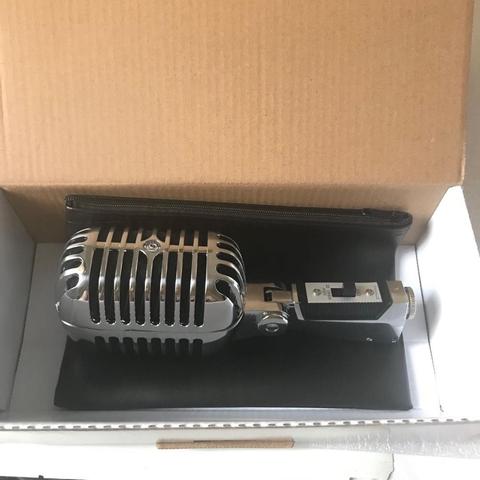 Silver Metal 55SH II Cardioid Dynamic Microphone Vocal Classical Vintage Style Karaoke Microphone for Shure 55SH Series Mi ► Photo 1/6