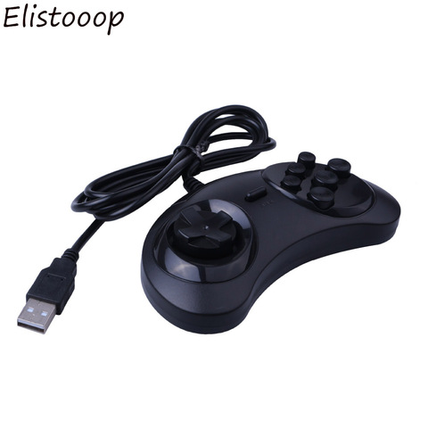 USB Classic 6 Buttons Gamepad Wired USB Game Controller Joystick for SEGA Genesis/MD PC/MAC Mega Drive USB Gamepad ► Photo 1/5