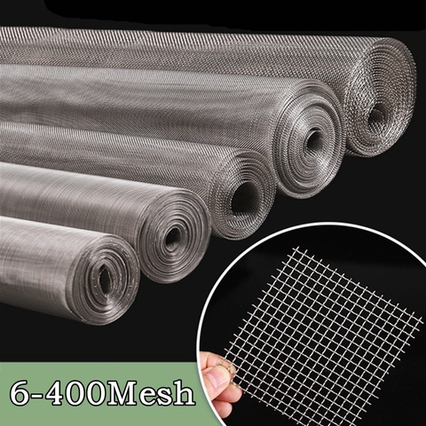 100x50cm 304 Stainless Steel Mesh Filter Net Metal Front Repair Fix Mesh Filtration Woven Wire Screening Sheet Screening filter ► Photo 1/6