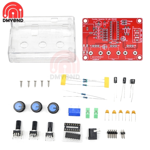 Adjustable Frequency Amplitude XR2206 DIY Kit Sine Triangle Square Wave Output 1HZ-1MHZ DDS Function Signal Generator with Case ► Photo 1/6