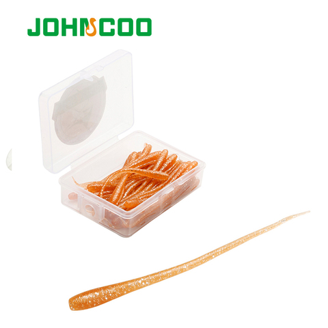 JOHNCOO 50pcs/box Soft Worm Rock Fish Lure 65mm 0.34g Ocean Rock Lure Soft Fish Wobblers Carp Pesca Peche Soft Bait Jig Lure ► Photo 1/6