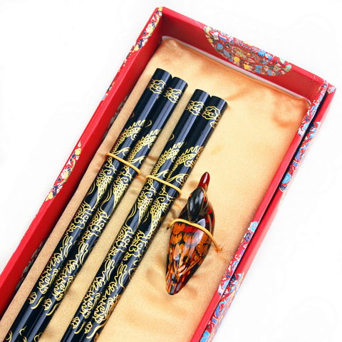 Gift Chopstick Business Gift Chinese Wooden Dragon-grain Wedding Gift Chopsticks Set Chopstick Holder Chopstick Rest Chop Sticks ► Photo 1/6