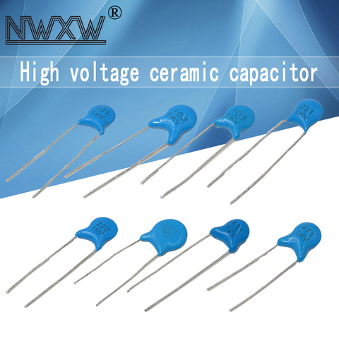 50pcs/lot 1KV 2KV 3KV high voltage ceramic capacitor 101/221/471/681/102/152/222/332/472/103/223 470PF 560pf 1nf 10NF ► Photo 1/6