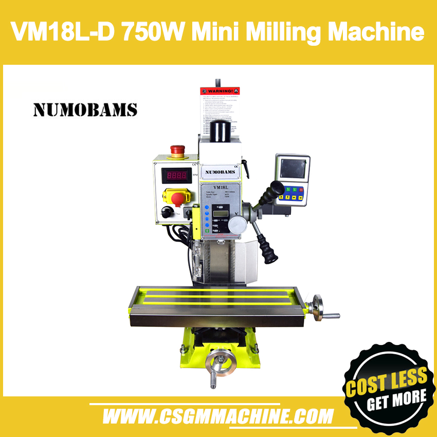 NUMOBAMS VM18LD 750W Brushless Motor Mini Milling Machine 2 Axis ...