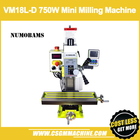 NUMOBAMS VM18LD 750W Brushless Motor Mini Milling Machine 2 Axis Digital Grating Metal Milli Machine ► Photo 1/6
