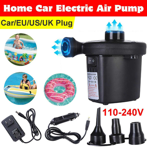 2022 New Electric Air Pump Potable Inflatable Compressor For Mattress Swimming Pool Fast Air Filling Inflator with 3 Nozzles ► Photo 1/6