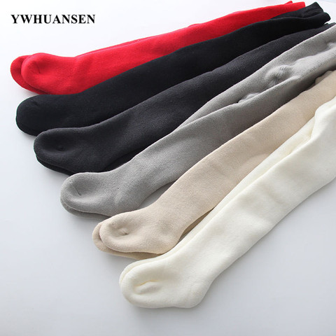 YWHUANSEN 0 to 6 Yrs Super Thick Winter Children Cotton Tight Fleece Lining Soft Pantyhose Solid Color Pantyhose for Little Girl ► Photo 1/6
