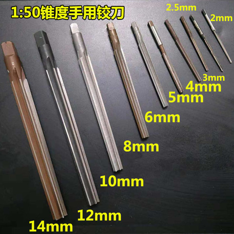Free Delivery 1pcs Precision Milling 1:50 Taper Shank Hand Reamer 3mm to 20mm (3/4/5/6/8/9/10/12/14/16/18/20mm) ► Photo 1/3