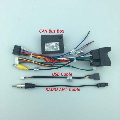 Car Radio Cable CAN BUS for PEUGEOT 301 307 408 3008 Citroen C4L C3-XR Power Wiring Harness  Android Multimedia Connector Socket ► Photo 1/4