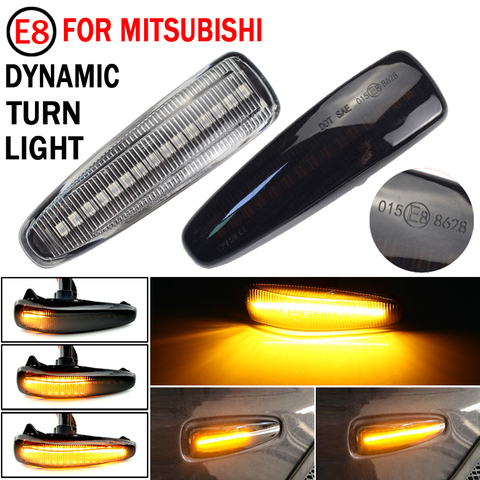 LED Side Fender Dynamic Turn Signal Light Marker Lamp For Mitsubishi Lancer Evolution Evo X Outlander Sport RVR ASX Mirage 2014+ ► Photo 1/6