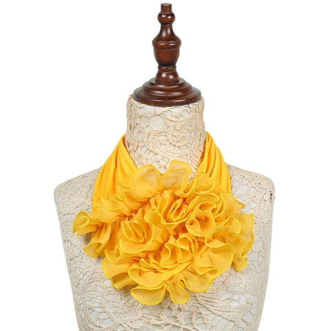 2022 Winter Women Scarf Fashion Floral Collar Scarf Luxury Flower Printed Neckerchief Ring Neck Scarves ► Photo 1/6