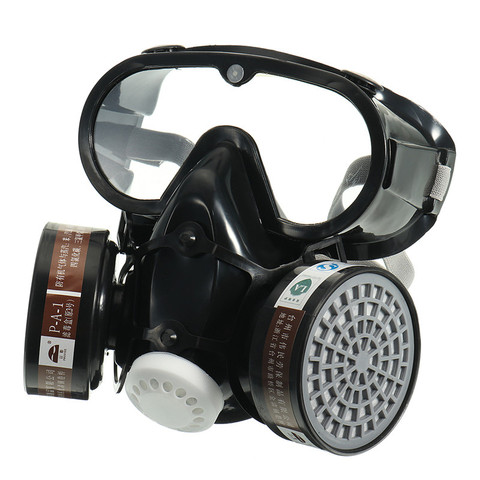 Respirator Gas Mask Safety Industrial Agricultural Chemical Anti-Dust Filter Eye Goggle Set Workplace Safety Protection ► Photo 1/6