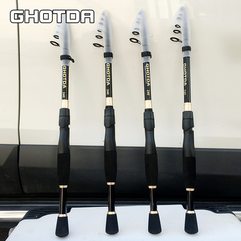 GHOTDA 1.6m-2.4m lureMultifunction Spinning Rod carbon fishing fish pole telescopic Travel fishing rod ultrashort Fishing Tackle ► Photo 1/6