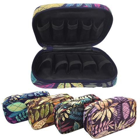 10 Bottles Essential Oil Carrying Case Holds for 5ml 10ml 15ml Storage Bag Cotton material print pattern #SW ► Photo 1/6