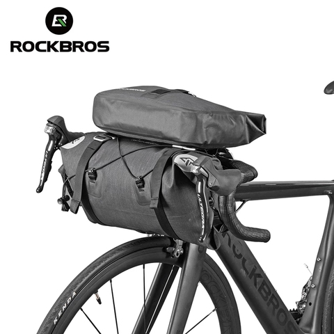 ROCKBROS Waterproof Bicycle Front Big Capacity Tube Bags  MTB Cycling Handlebar Bags Front Frame Trunk Pannier Bike Accessories ► Photo 1/6