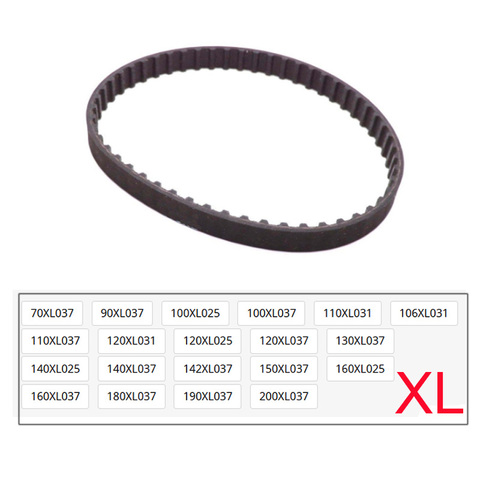 Timing Belt Drive Belt Width 037 031 025 Length 70 90 96 100 106 110 120 130 140 142 150 160 180 190 200 XL series ► Photo 1/5