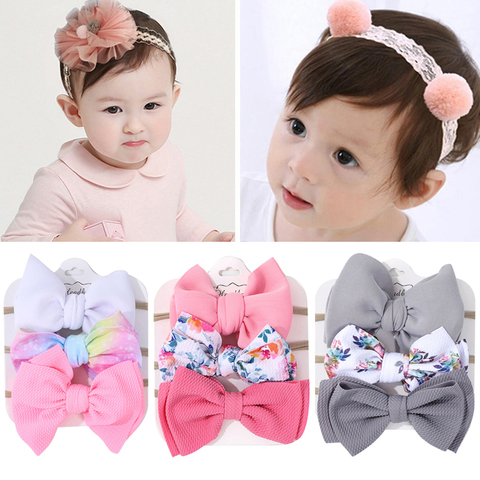 Baby Girl's Hair Clips Cute Hair Bows Baby Elastic Hair Ties Hair