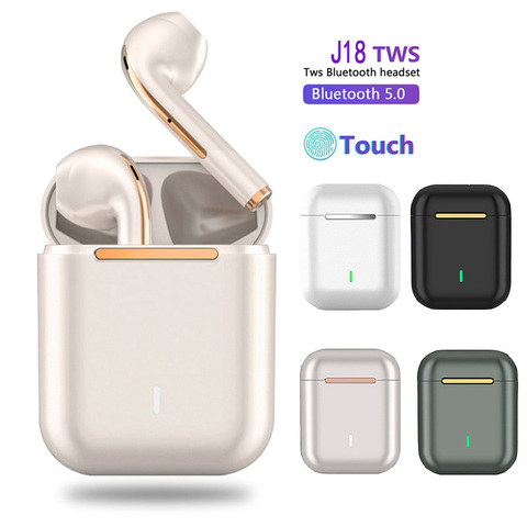 New Macaron J18 TWS True Wireless Bluetooth Headphones sport Earbuds for Android iOS Smartphones Touch Control Earphones ► Photo 1/6