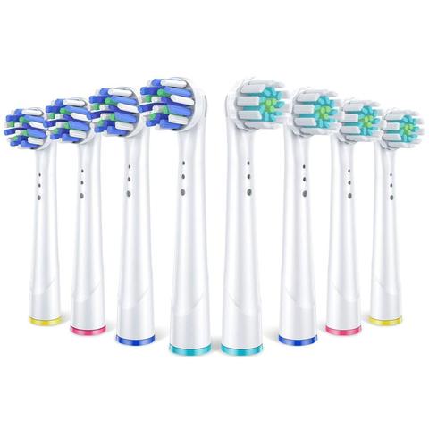 4 Crossaction & 4 Sensitive Gum Care Electric Toothbrush Replacement Heads for Oral B Pro 1000 3000 5000 6000 7000 ► Photo 1/6