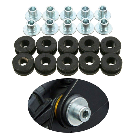 Motorcycle Rubber Grommets Bolt Kit for Motorcycles Fairings for Yamaha for Honda for Kawasaki for Suzuki Grommet Bolts Washer ► Photo 1/6