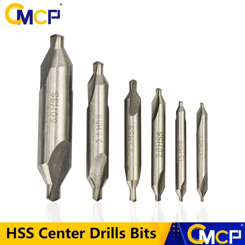 5pcs High Speed Steel Center Drill Bits Set 60 Degree Angle 1.5/2/2.5/3/4mm New