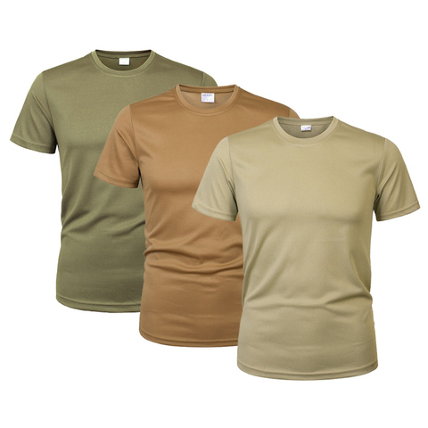 3 Pcs/2 Pcs Men Running Tactical Fitness T Shirt Sportswear Military Rashguard ShortSleeve Quick-Drying gym Casual Oversized 4XL ► Photo 1/6