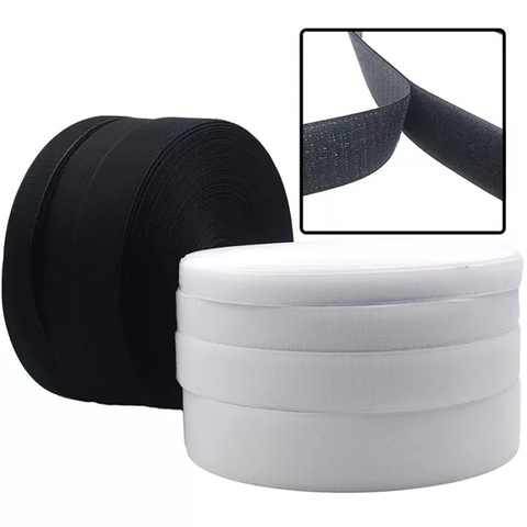 Nylon Black White Adhesive Fastener Tape Hook and Loop Diy for Garment Shoes Sewing Magic Tape Velcros 16/20/25/30/40/50/100mm ► Photo 1/6