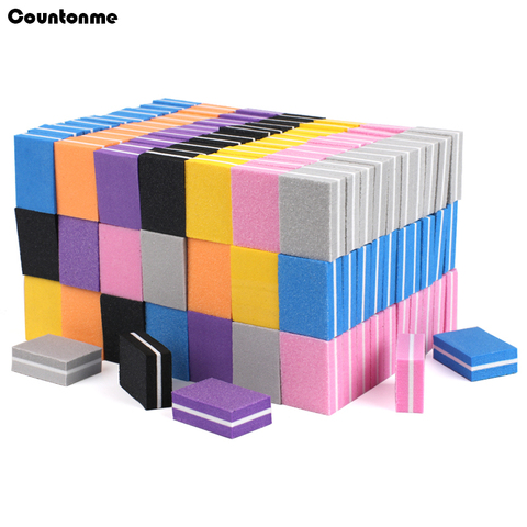 20/50pcs Mini Sponge Nail File Blocks 100/180 Colorful Sandpaper Polishing Sanding Buffer Strips Double-sided Manicure Tools Set ► Photo 1/6