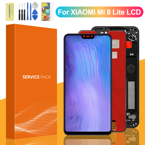 Original 6.26'' Display For Xiaomi Mi 8 Lite LCD Display Touch Screen Digitizer Assembly With Frame For Mi8 Lite Mi 8 Lite LCD ► Photo 1/6