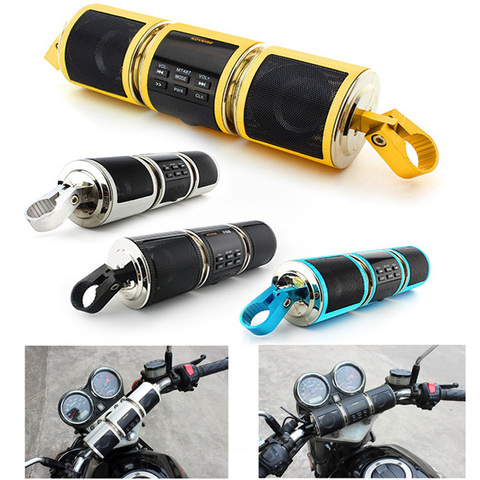 Motorcycle Bluetooth V2.1+ EDR Audio Speaker Water Resistant Motorbike Stereo FM Radio AUX USB TF Card MP3 Player MT487 ► Photo 1/6