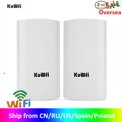KuWfi Router 1KM 300Mbps Wireless Router Outdoor&Indoor CPE Router Kit Wireless Bridge Wifi Repeater Support WDS Long Range ► Photo 1/6
