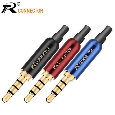 High quality 3.5mm Plug Audio Jack 4Pole Gold-plated Earphone Adapter For DIY Stereo Headset Earphone/Repair Earphone ► Photo 1/6