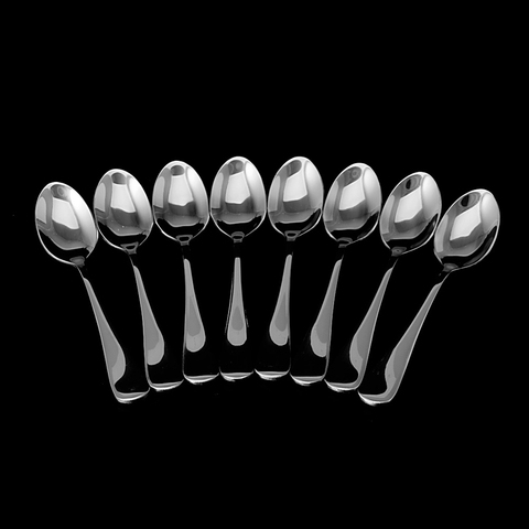 8 Pcs Demitasse Espresso Stainless Steel Spoon Tea Coffee Soup Rice New K1MF ► Photo 1/5