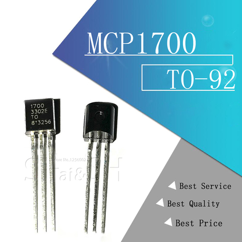 10PCS MCP1700-3302E/TO TO-92 MCP1700 1700-3302E TO92 MCP1700-3302E Fixed LDO Voltage Regulator ► Photo 1/1