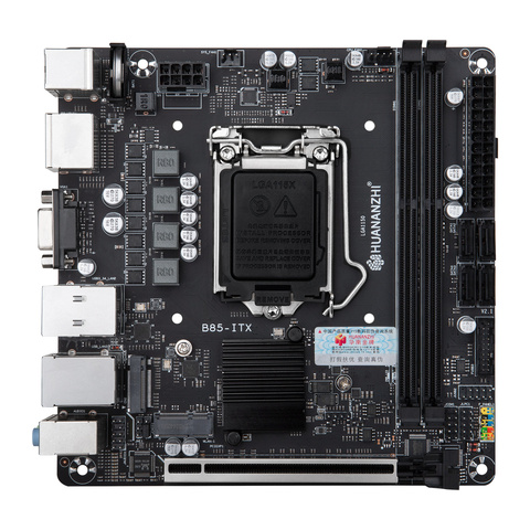 HUANANZHI B85 ITX Motherboard ITX Intel LGA 1150 i3 i5 i7 E3 DDR3 1600MHz 16GB M.2 SATA USB3.0 VGA DP HDMI-Compatible ► Photo 1/4