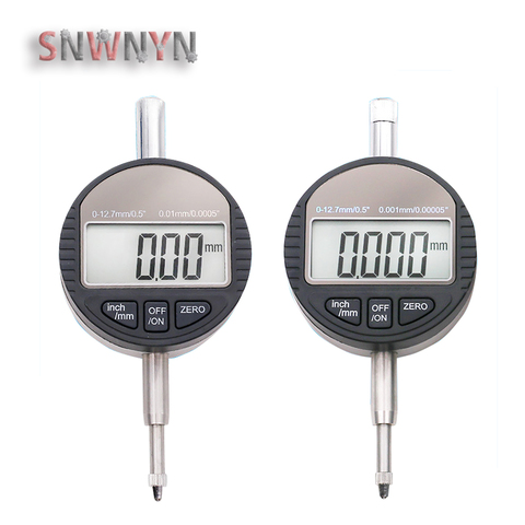 0-12.7mm Electronic Digital Dial Indicator 0.01/0.001mm Electronic Micrometer Micrometro Metric/Inch Dial Indicator Gauge ► Photo 1/6