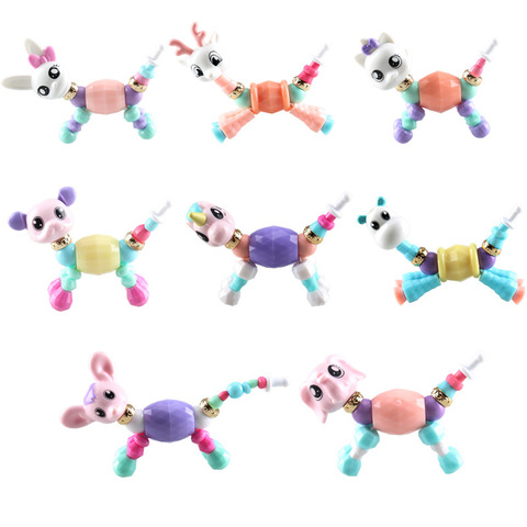 2022 Cute design Children diy Toys Bracelet for Kids twisty Magical Animal Bracelet for Girls Toys Party Bracelet for X-mas Gift ► Photo 1/6