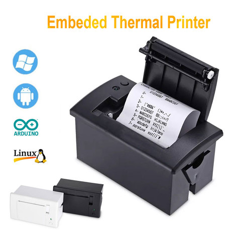 Mini 58mm Panel Embedded Thermal Printer with Interface RS232 TTL Use for Receipt Ticket ESC POS Arduino Android 5v-9v QR701 ► Photo 1/6