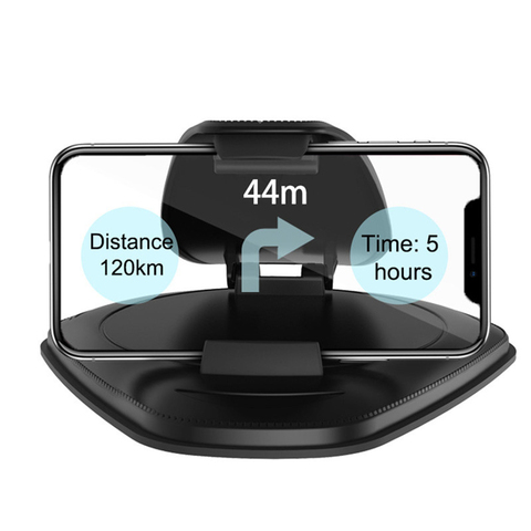 Cellphone Car Holder 2022 PU Leather Pattern Navigation GPS Support Stand Hud Universal Dashboard For iPhone X Car Phone Holder ► Photo 1/6