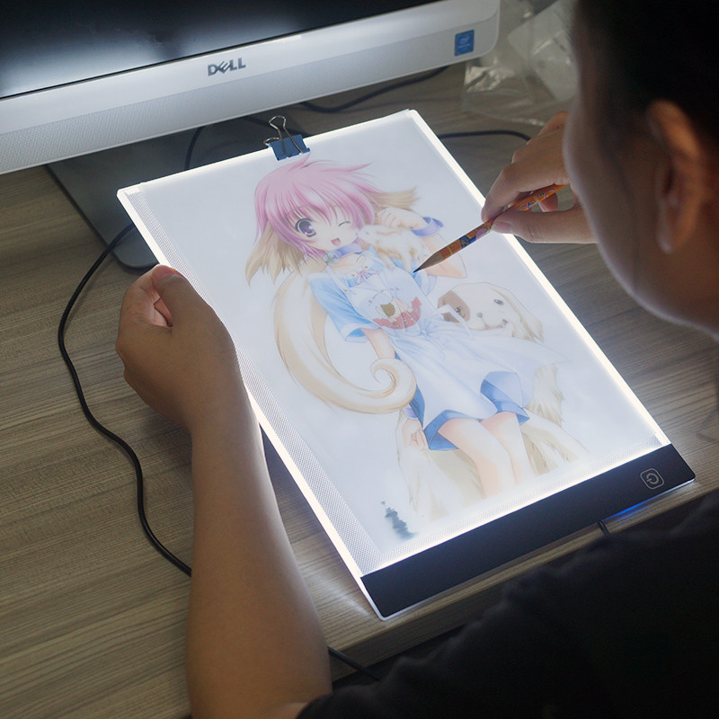 LED Electronic Whiteboard A4 light Pad Drawing Tablet Tracing Pad Sketch  Book Blank Canvas for Painting Watercolor Acrylic Paint