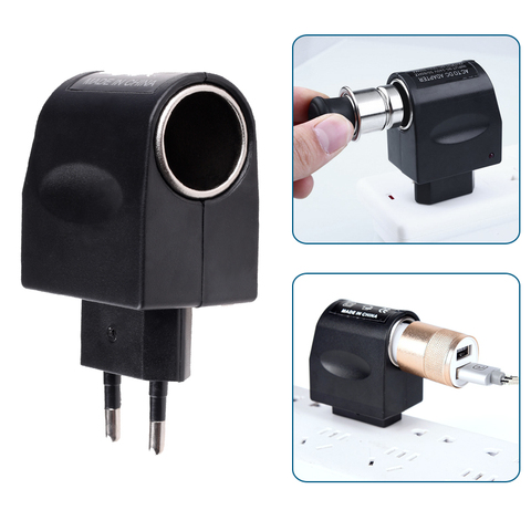 1 Pcs Car Cigarette Lighter Power Socket 220V AC To DC 12V EU Car Car Cigarette Lighter Power Adapter Converter Household Auto ► Photo 1/6