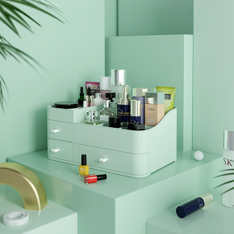 Organizer Bathroom Makeup Storage Box, Vanity Table Makeup Organizer