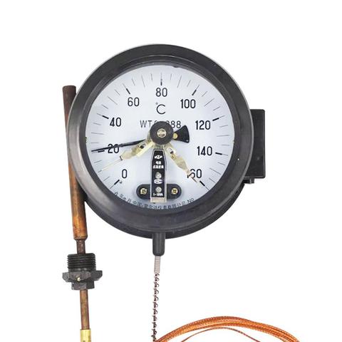150mm Electric Contact Pressure Thermometer 0-160℃ with Capillary Tube Sensor ► Photo 1/2